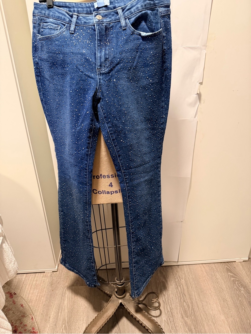 Forever 21 Dark Blue Speckled Flare Jeans